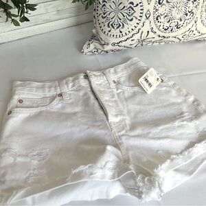 NWT Free People | Women’s Lasso White Denim Shorts – Size 25 | New With Tags